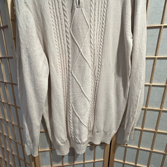 Liberty Blues Men's Cream Turtleneck Sweater - Picture 6 of 9